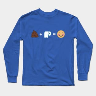 Poop Toilet Tissue Smiley Face Long Sleeve T-Shirt